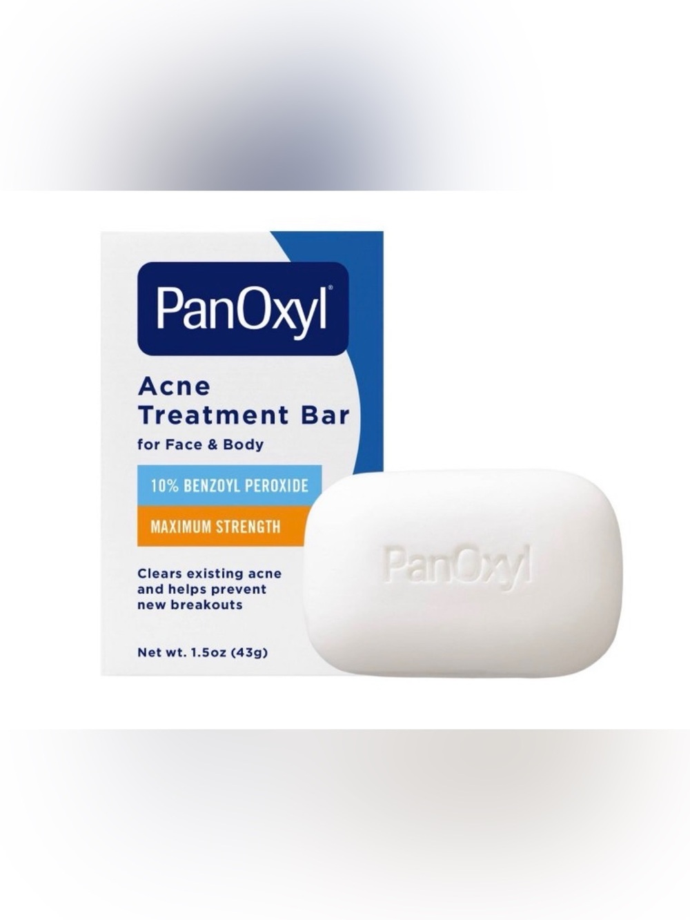 Nwt- panoxyl- 10% Benzoyl Peroxide Acne Treatment Bar - White